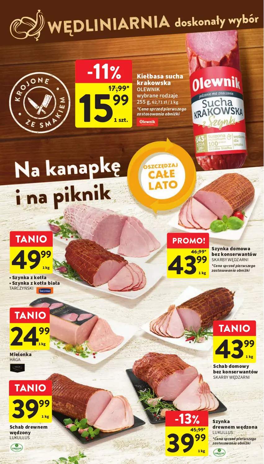 Gazetka promocyjna Intermarche - Gazetka Intermarche - ważna 03.08 do 09.09.2023 - strona 19 - produkty: Kiełbasa, Olewnik, Ser, Szynka, Tarczyński