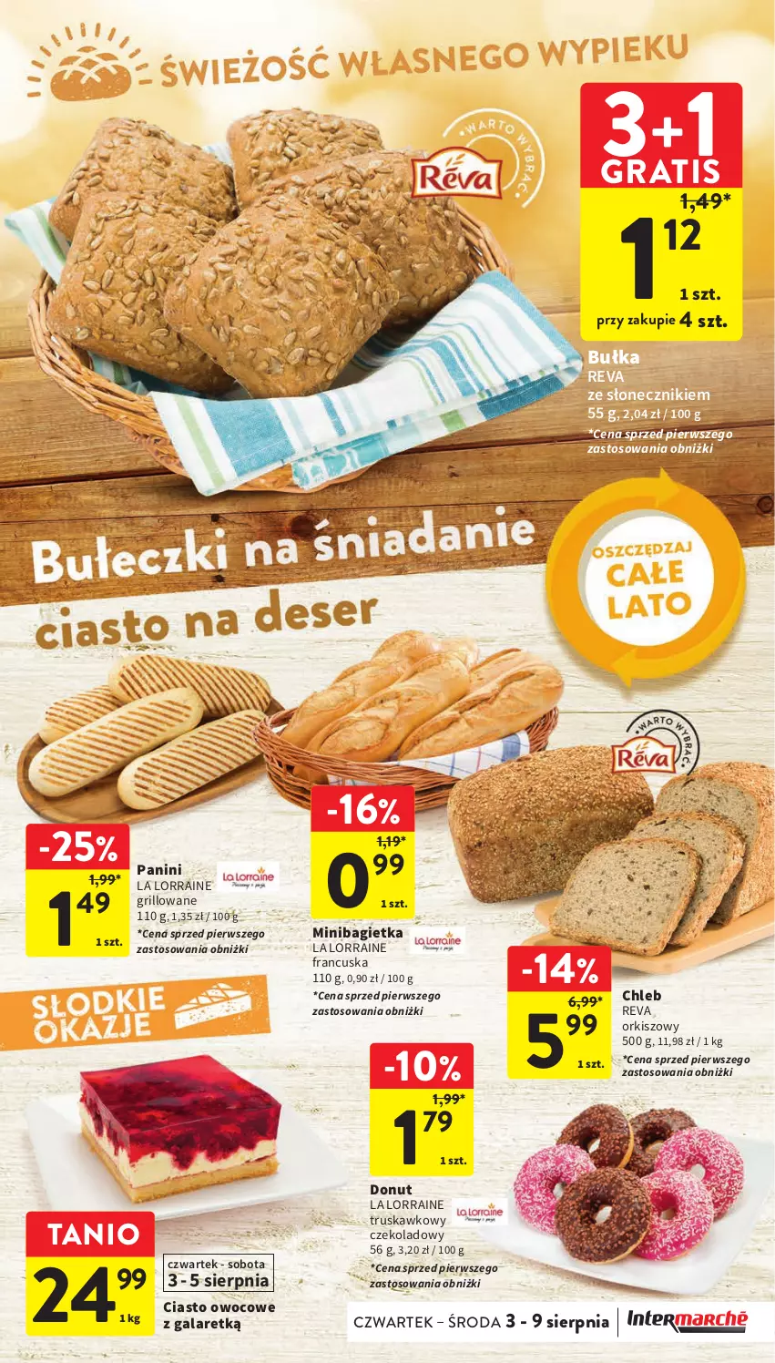 Gazetka promocyjna Intermarche - Gazetka Intermarche - ważna 03.08 do 09.09.2023 - strona 22 - produkty: Bagietka, Bułka, Chleb, Donut, Gala, Gra, Grill