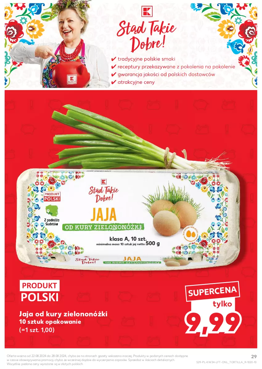 Gazetka promocyjna Kaufland - Gazetka tygodnia - ważna 22.08 do 28.08.2024 - strona 29 - produkty: Jaja, Tortilla