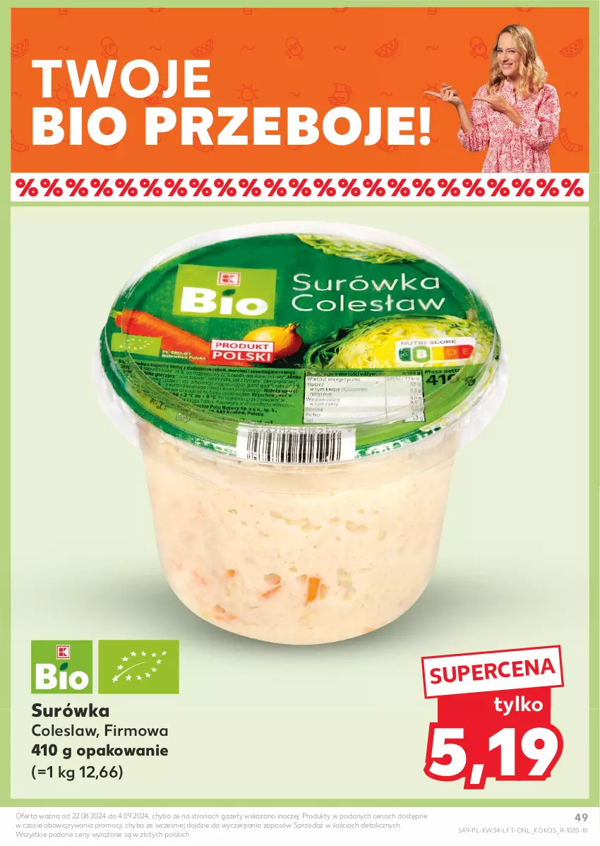 Gazetka promocyjna Kaufland - Gazetka tygodnia - ważna 22.08 do 28.08.2024 - strona 49 - produkty: Kokos, Surówka, Surówka coleslaw