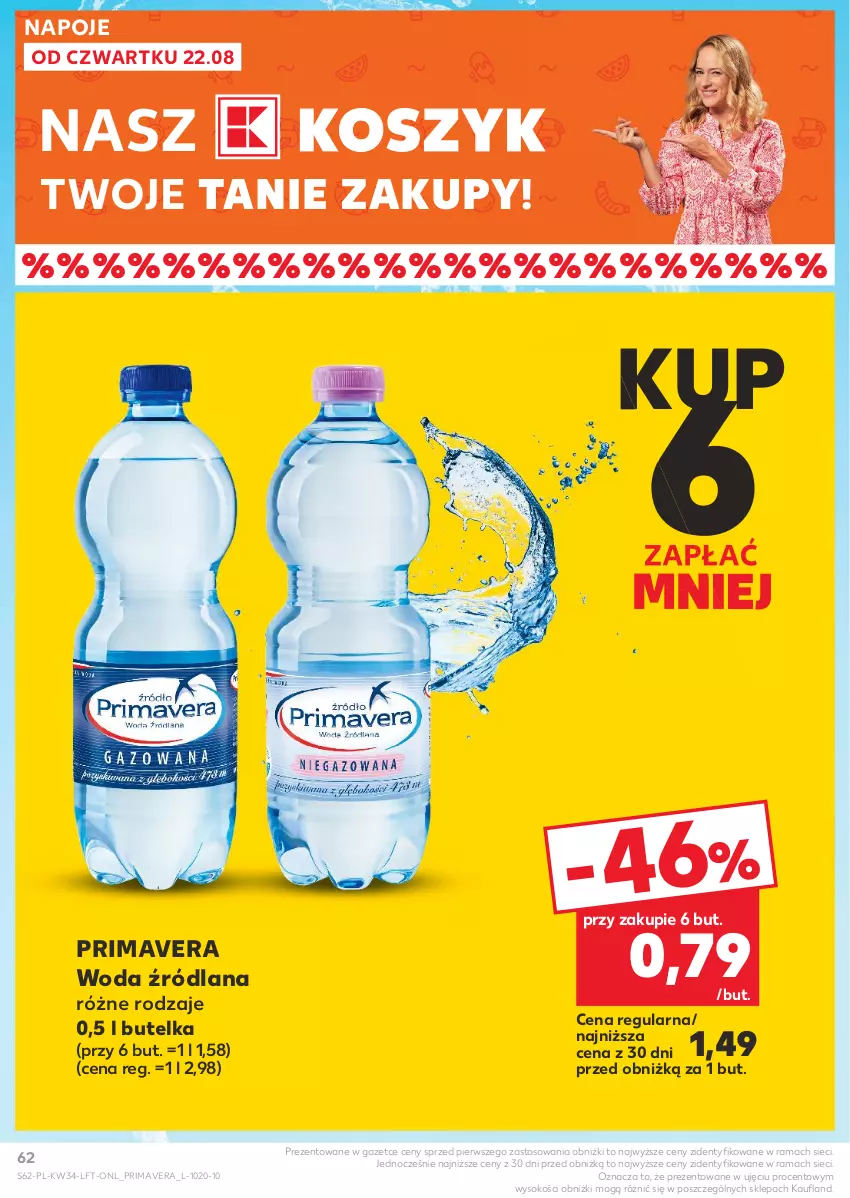 Gazetka promocyjna Kaufland - Gazetka tygodnia - ważna 22.08 do 28.08.2024 - strona 62 - produkty: Kosz, LANA, Napoje, Prima, Primavera, Rama, Sok, Woda