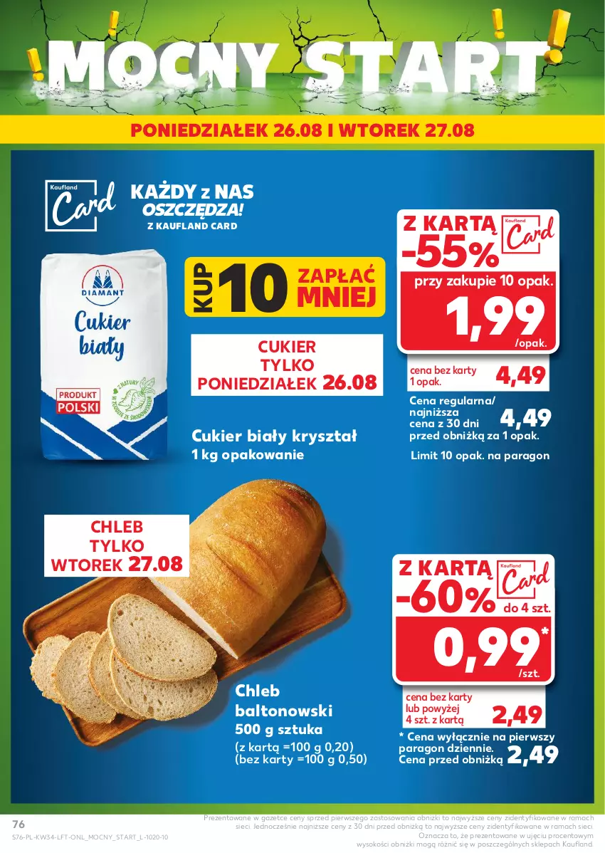 Gazetka promocyjna Kaufland - Gazetka tygodnia - ważna 22.08 do 28.08.2024 - strona 76 - produkty: Chleb, Cukier, Rama, Sok