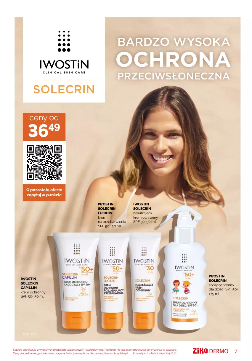 Gazetka promocyjna Ziko - Gazetka Ziko Dermo - ważna 22.04 do 27.04.2026 - strona 7 - produkty: Apteka, Dzieci, Iwostin