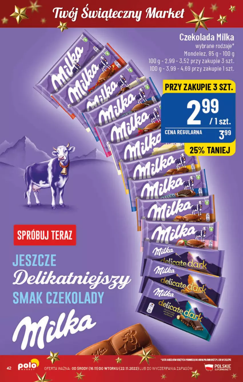 Gazetka promocyjna PoloMarket - Gazetka pomocyjna - ważna 16.11 do 22.11.2022 - strona 42 - produkty: Czekolada, LG, Milka