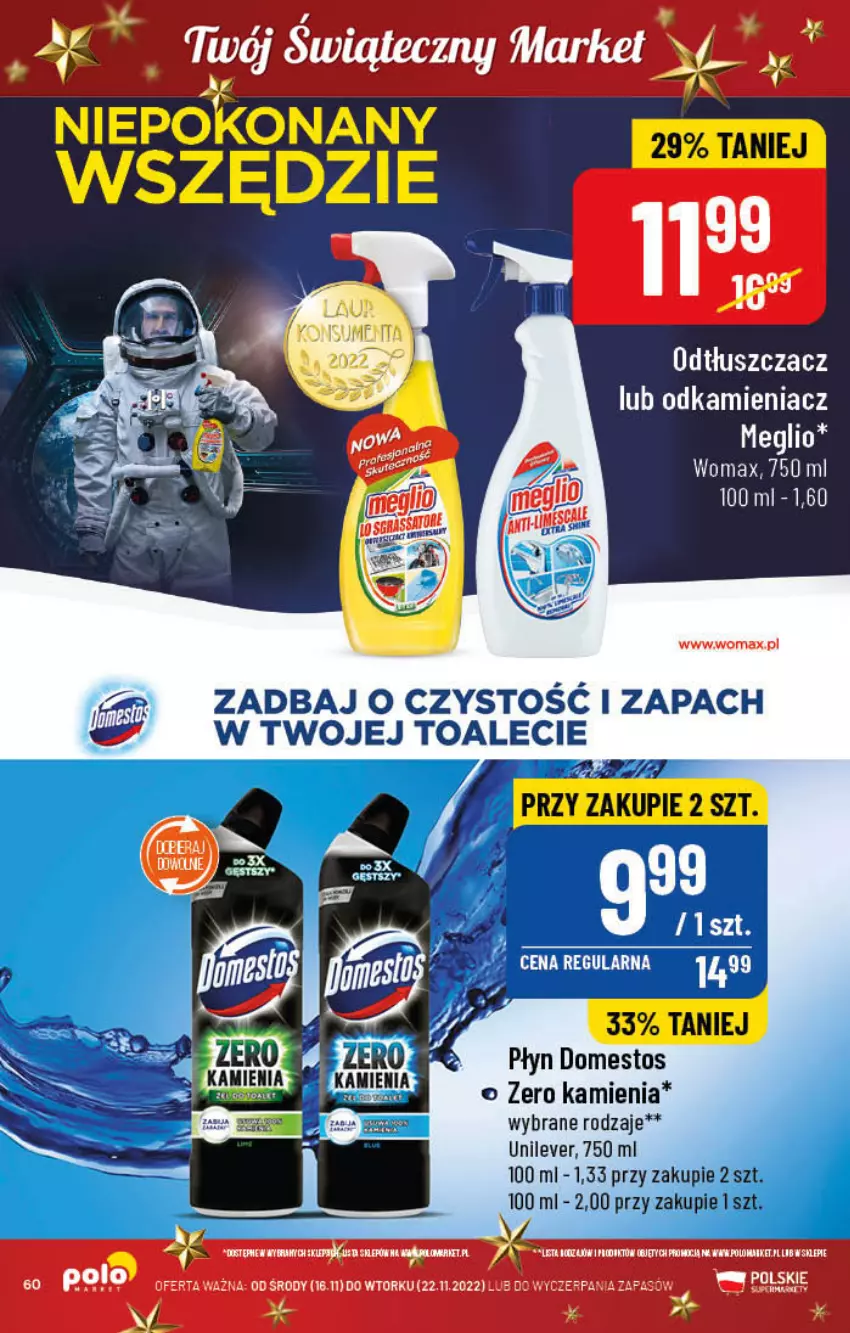 Gazetka promocyjna PoloMarket - Gazetka pomocyjna - ważna 16.11 do 22.11.2022 - strona 60 - produkty: Domestos, Odkamieniacz, Odtłuszczacz