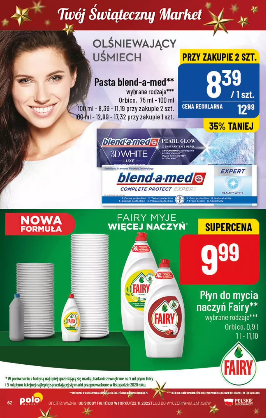 Gazetka promocyjna PoloMarket - Gazetka pomocyjna - ważna 16.11 do 22.11.2022 - strona 62 - produkty: BIC, Blend-a-Med, Do mycia naczyń, Fa, Fairy, Olej, Płyn do mycia, Płyn do mycia naczyń, Por, Top