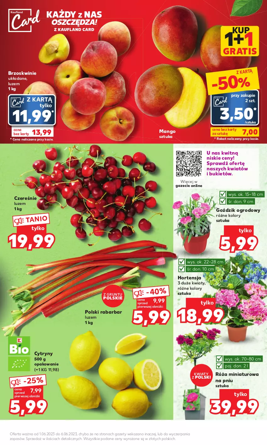 Gazetka promocyjna Kaufland - Mocny Start - ważna 05.06 do 06.06.2023 - strona 7 - produkty: Brzoskwinie, Bukiet, Cytryny, Gra, Grunt, Mango, Róża