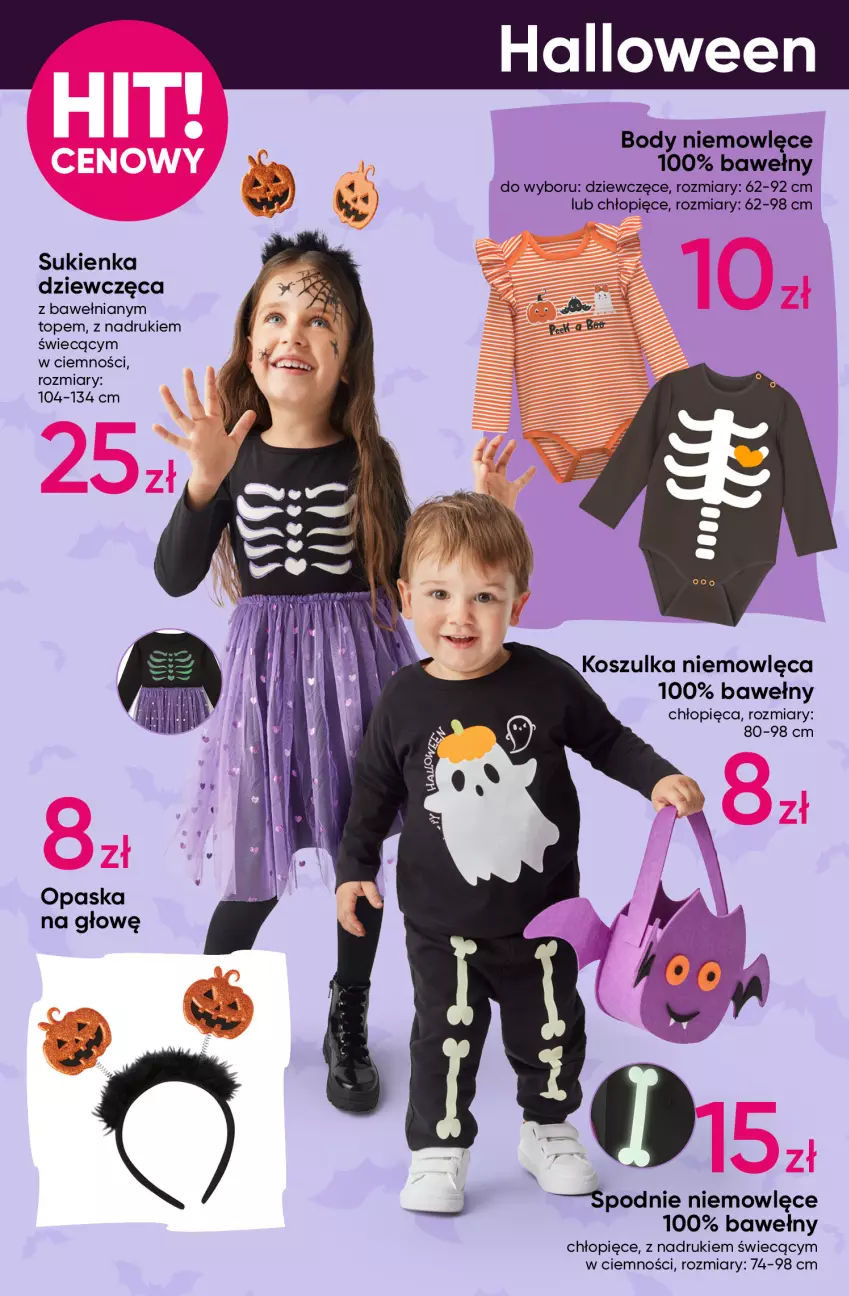 Gazetka promocyjna Pepco - Halloween - ważna 10.10 do 23.10.2024 - strona 8 - produkty: Body, Kosz, Koszulka, Opaska, Spodnie, Sukienka, Top