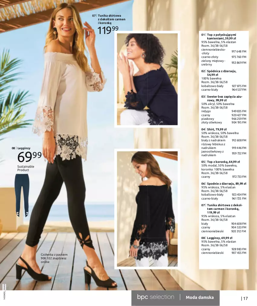 Gazetka promocyjna Bonprix - Hity na lato - ważna 20.05 do 20.11.2022 - strona 19 - produkty: Gin, Hibiskus, Legginsy, Moda, Spódnica, Spodnie, Sweter, Top, Tunika, Wełna