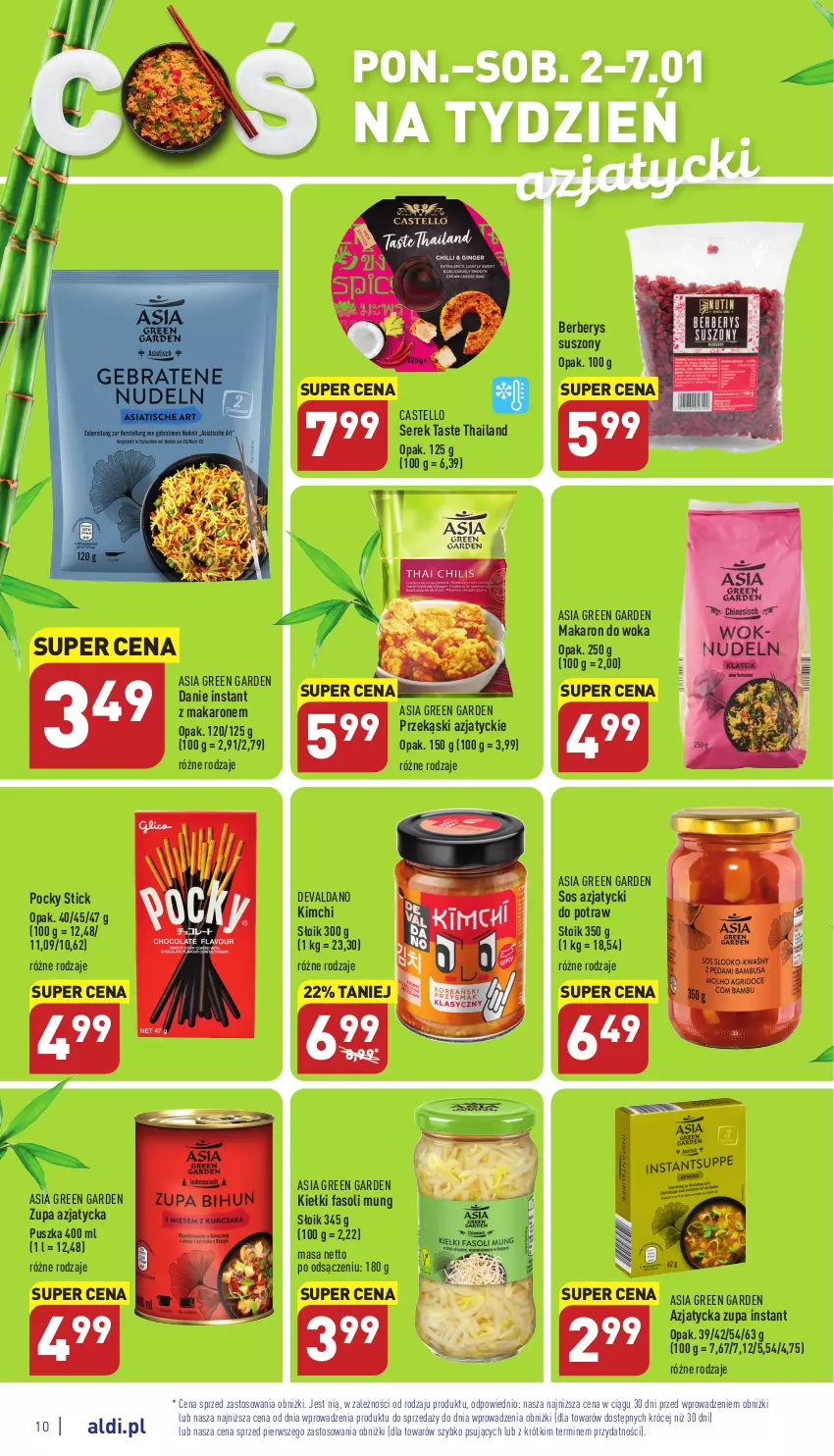 Gazetka promocyjna Aldi - Pełny katalog - ważna 02.01 do 07.01.2022 - strona 10 - produkty: Fa, Fasoli mung, Kiełki, Makaron, Ser, Serek, Sos, Zupa