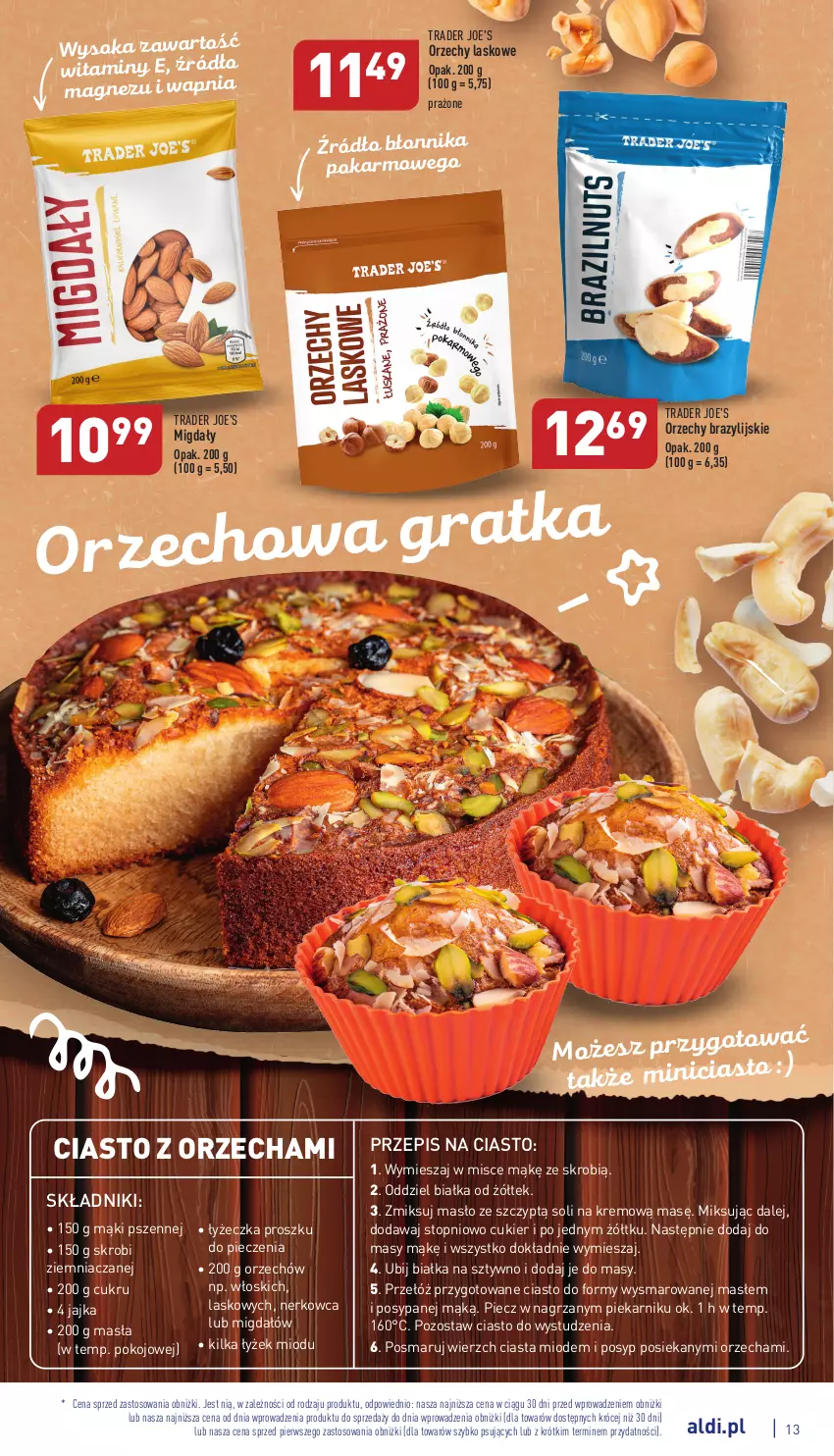 Gazetka promocyjna Aldi - Pełny katalog - ważna 02.01 do 07.01.2022 - strona 13 - produkty: Cukier, Magnez, Masło, Migdały, Piec, Piekarnik, Sok, Top