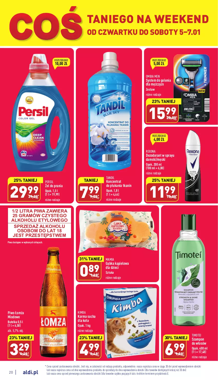 Gazetka promocyjna Aldi - Pełny katalog - ważna 02.01 do 07.01.2022 - strona 20 - produkty: Dezodorant, Dzieci, Gra, Persil, Piwa, Piwo, Rexona, Szampon