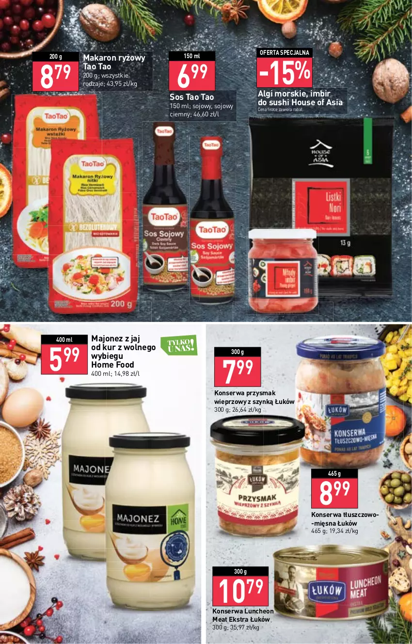 Gazetka promocyjna Stokrotka - Supermarket - ważna 22.12 do 28.12.2022 - strona 10 - produkty: House of Asia, Imbir, LG, Majonez, Makaron, Makaron ryżowy, Ryż, Ser, Sos, Sushi