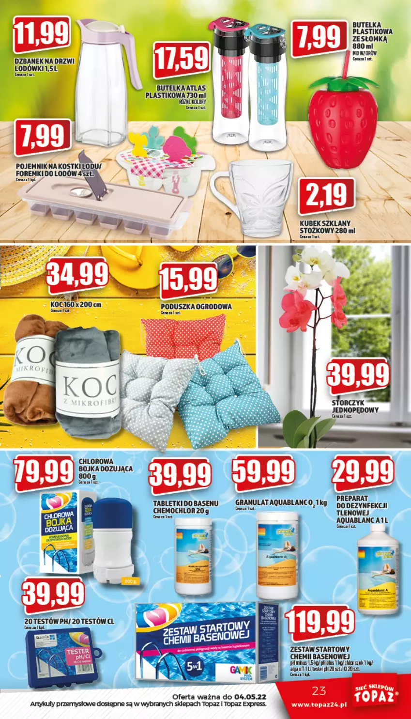 Gazetka promocyjna Topaz - Gazetka - ważna 28.04 do 04.05.2022 - strona 23 - produkty: Drzwi, Dzbanek, Foremki, Gra, Koc, Kubek, Pojemnik, Tablet, Top