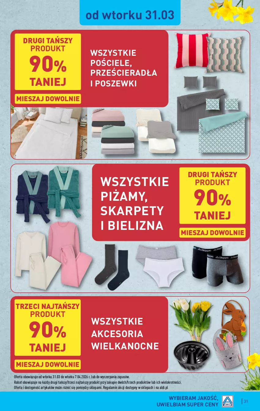 Gazetka promocyjna Aldi - Pełna oferta - ważna 30.03 do 04.04.2026 - strona 31 - produkty: Bielizna, Karp, Pościel