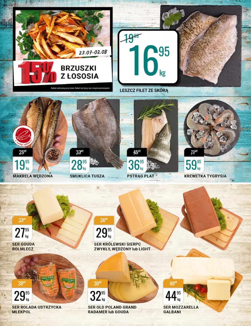 Gazetka promocyjna Bi1 - Na upalne dni - ważna 27.07 do 02.08.2022 - strona 3 - produkty: Brzuszki z łososia, Galbani, Gouda, Gra, Gry, Królewski, Mozzarella, Radamer, Rolada, Rolada Ustrzycka, Rolmlecz, Ser, Sos