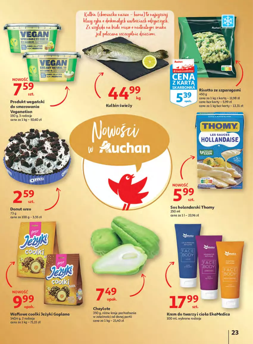 Gazetka promocyjna Auchan - Megapromocje są w cenie Hipermarkety - ważna 12.05 do 18.05.2022 - strona 23 - produkty: Donut, Dzieci, Goplana, Hama, Jeżyki, Krem do twarzy, LANA, Mięso, Oreo, Por, Ryba, Sos