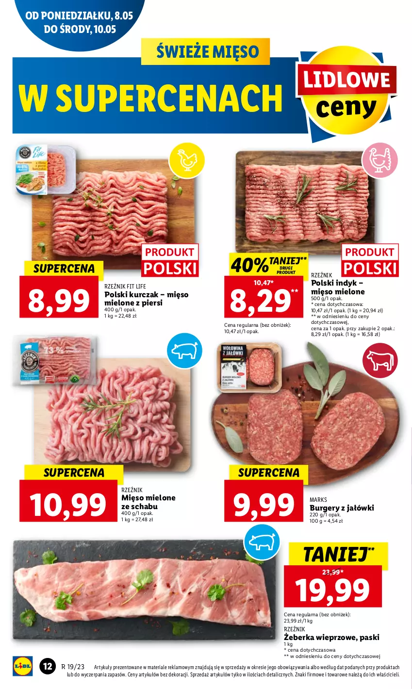 Gazetka promocyjna Lidl - GAZETKA - ważna 08.05 do 10.05.2023 - strona 14 - produkty: Burger, Kurczak, Mięso, Mięso mielone