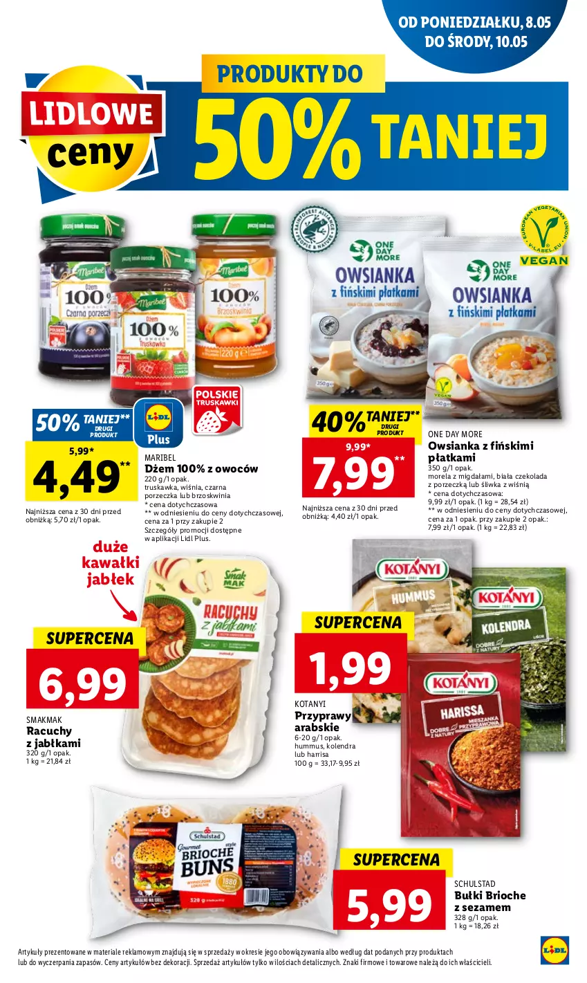 Gazetka promocyjna Lidl - GAZETKA - ważna 08.05 do 10.05.2023 - strona 29 - produkty: Czekolada, Dżem, Hummus, Jabłka, Kawa, Kolendra, Morela, Mus, Owsianka, Por, Przyprawy, Sezam