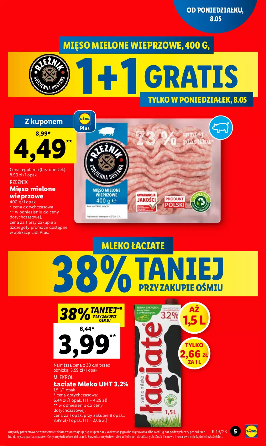 Gazetka promocyjna Lidl - GAZETKA - ważna 08.05 do 10.05.2023 - strona 7 - produkty: Gra, Mięso, Mięso mielone, Mleko