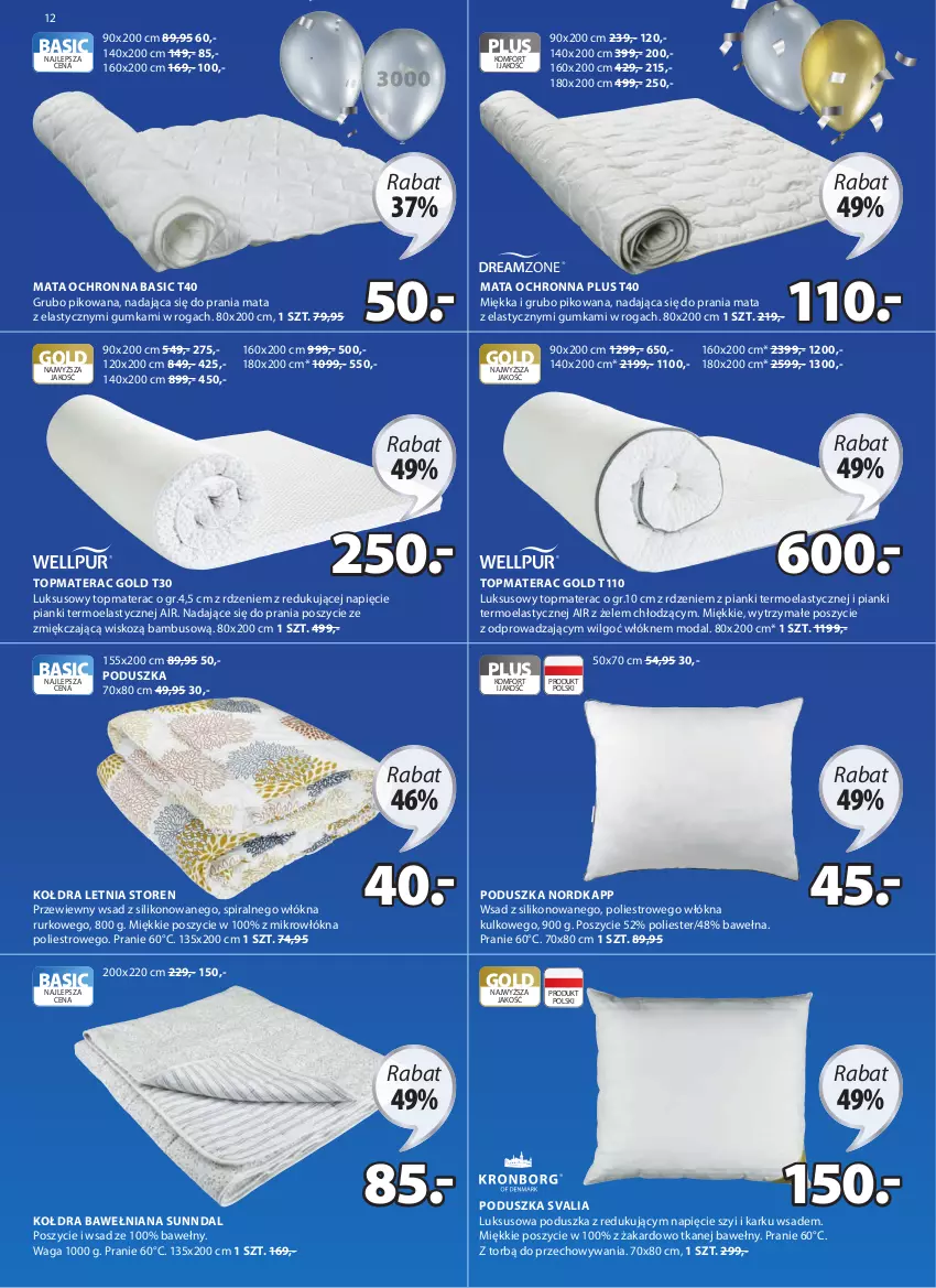 Gazetka promocyjna Jysk - Oferta tygodnia - ważna 21.04 do 04.05.2021 - strona 13 - produkty: Kołdra, LG, Mata ochronna, Materac, Moda, Poduszka, Tera, Top, Waga, Wełna