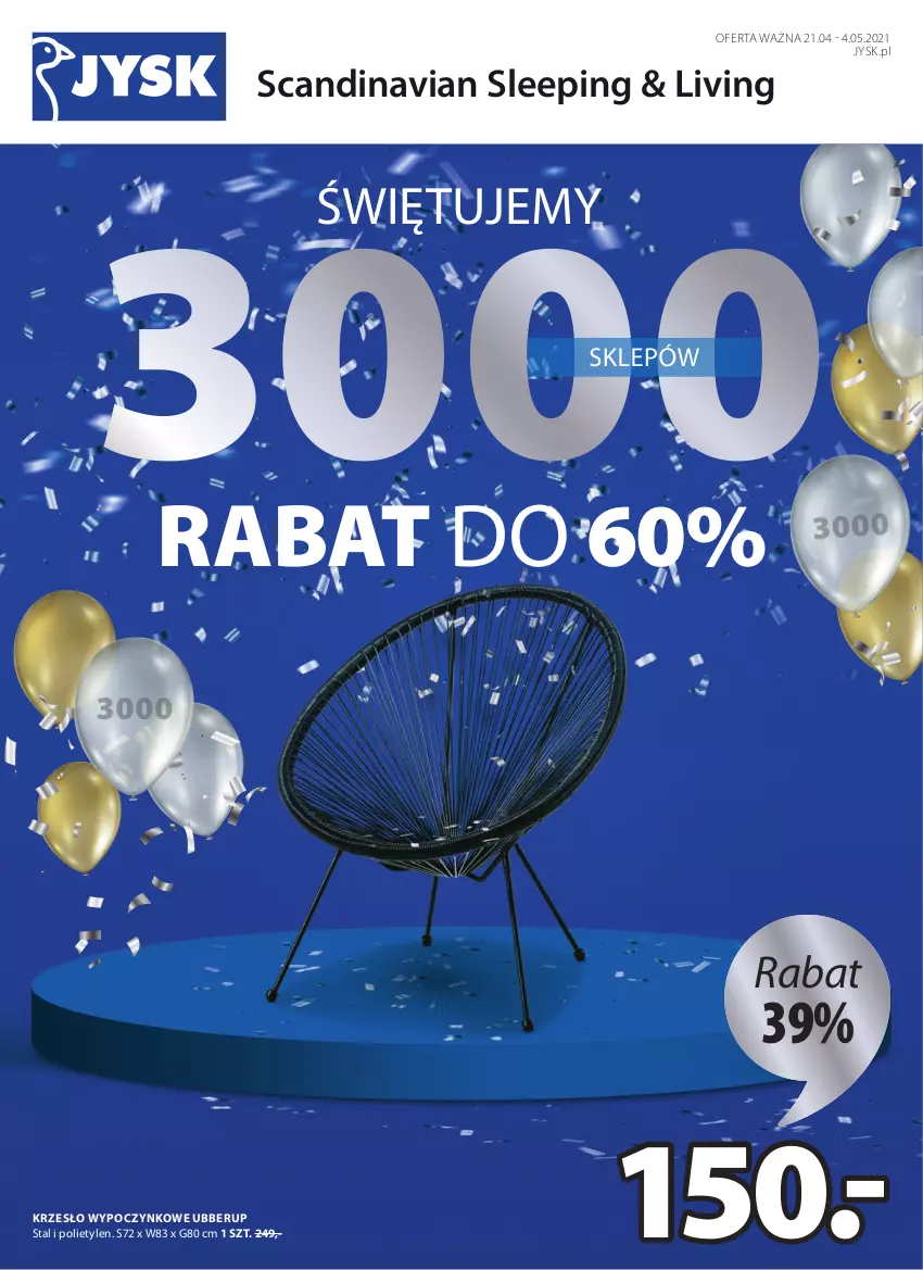 Gazetka promocyjna Jysk - Oferta tygodnia - ważna 21.04 do 04.05.2021 - strona 2 - produkty: Krzesło