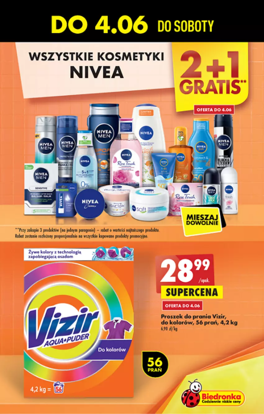 Gazetka promocyjna Biedronka - ważna 02.06 do 08.06.2022 - strona 13 - produkty: Nivea, Proszek do prania, Vizir