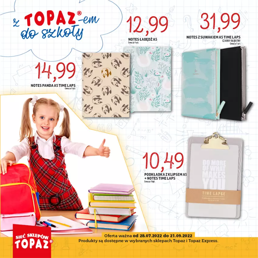Gazetka promocyjna Topaz - Gazetka - ważna 28.07 do 21.09.2022 - strona 14 - produkty: Panda, Podkład, Podkładka, Top