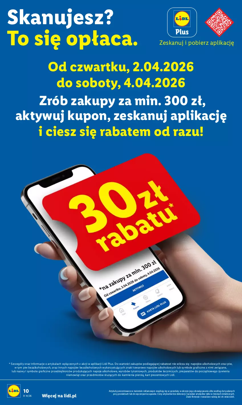 Gazetka promocyjna Lidl - Gazetka ważna od 2.04 do 4.04 - ważna 02.04 do 04.04.2026 - strona 10 - produkty: Gra, Karmi, Napoje, Znicz