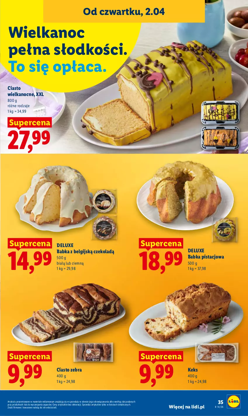 Gazetka promocyjna Lidl - Gazetka ważna od 2.04 do 4.04 - ważna 02.04 do 04.04.2026 - strona 35 - produkty: Babka, LG