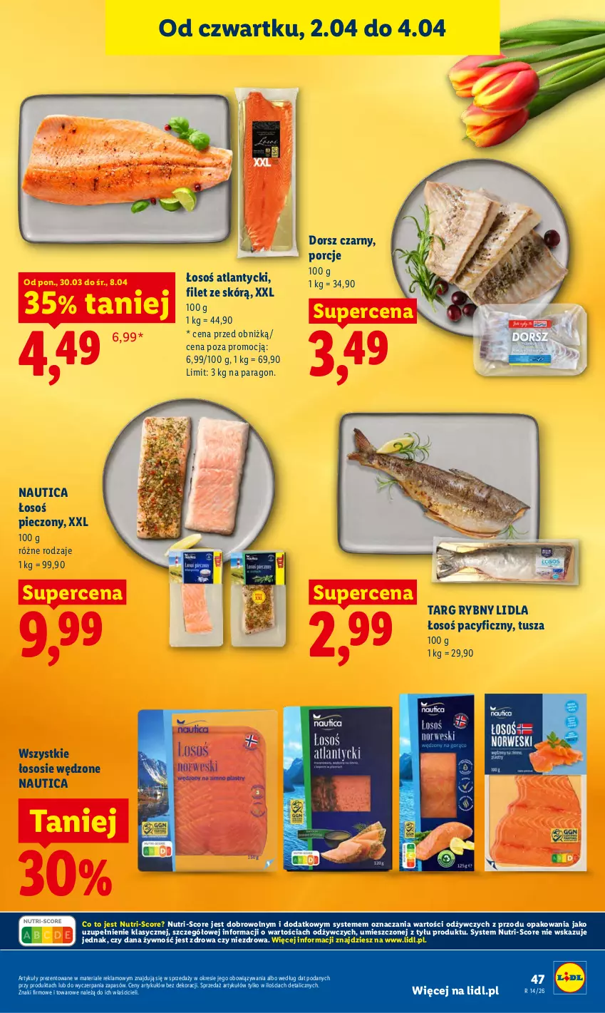 Gazetka promocyjna Lidl - Gazetka ważna od 2.04 do 4.04 - ważna 02.04 do 04.04.2026 - strona 49 - produkty: Dorsz, Piec, Por, Sos, Tusz
