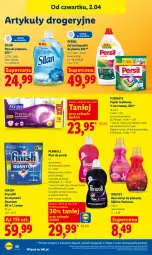 Gazetka promocyjna Lidl - Gazetka ważna od 2.04 do 4.04 - Gazetka - ważna od 04.04 do 04.04.2026 - strona 70 - produkty: Płyn do prania, Papier, Finish, Persil, Papier toaletowy, Silan, Płyn do płukania, Perwoll, Zmywarki, Flora, Kapsułki do prania