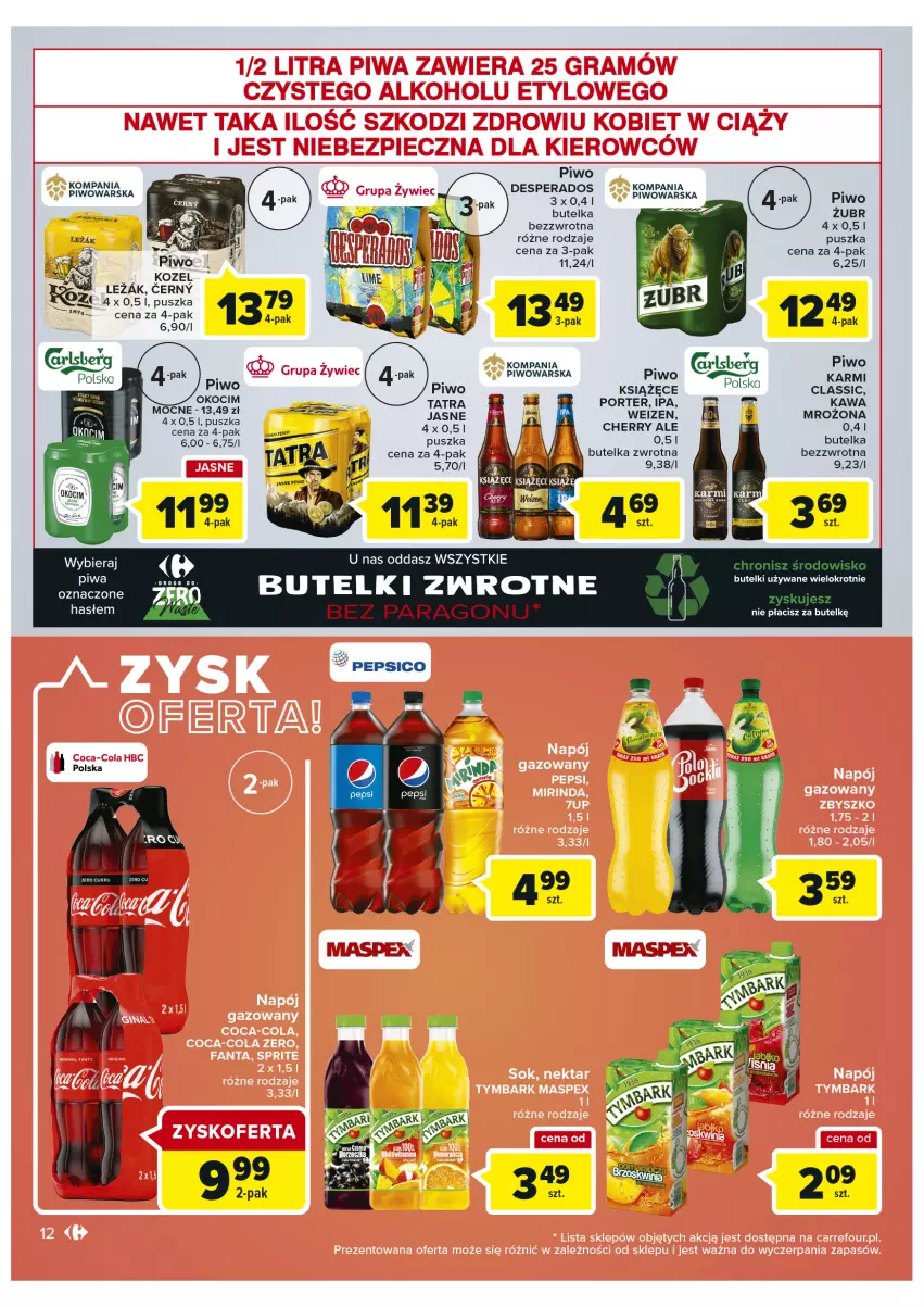 Gazetka promocyjna Carrefour - Gazetka Market - ważna 25.01 do 05.02.2022 - strona 12 - produkty: Karmi, Kawa, Książęce, Piwo, Por, Tatra