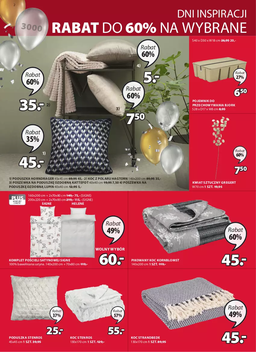 Gazetka promocyjna Jysk - Oferta tygodnia - ważna 12.05 do 25.05.2021 - strona 3 - produkty: Koc, Komplet pościeli, Poduszka, Pojemnik, Pojemnik do przechowywania, Pościel, Poszewka, Tran