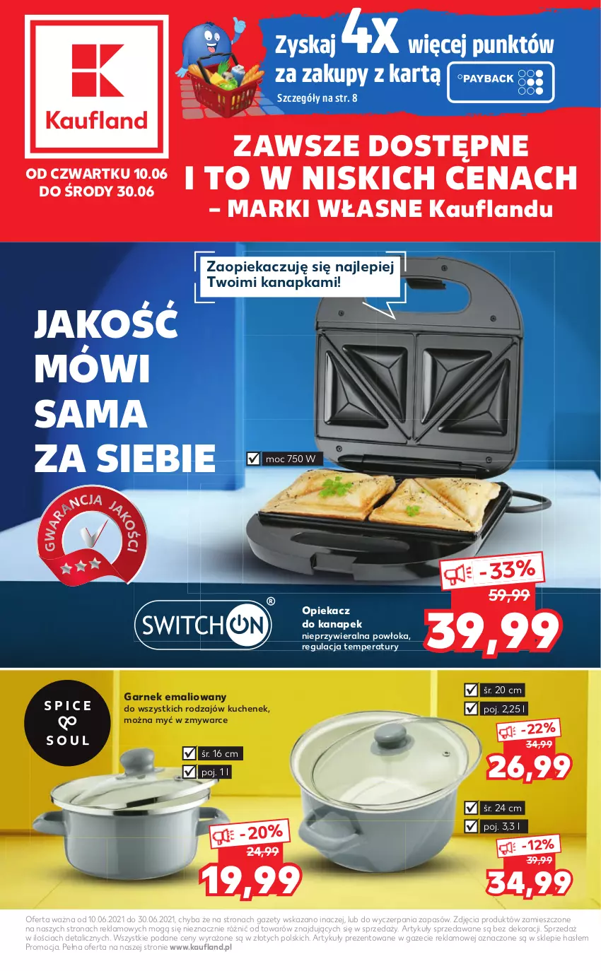 Gazetka promocyjna Kaufland - Oferta specjalna - ważna 10.06 do 30.06.2021 - strona 1 - produkty: Garnek, Opiekacz do kanapek