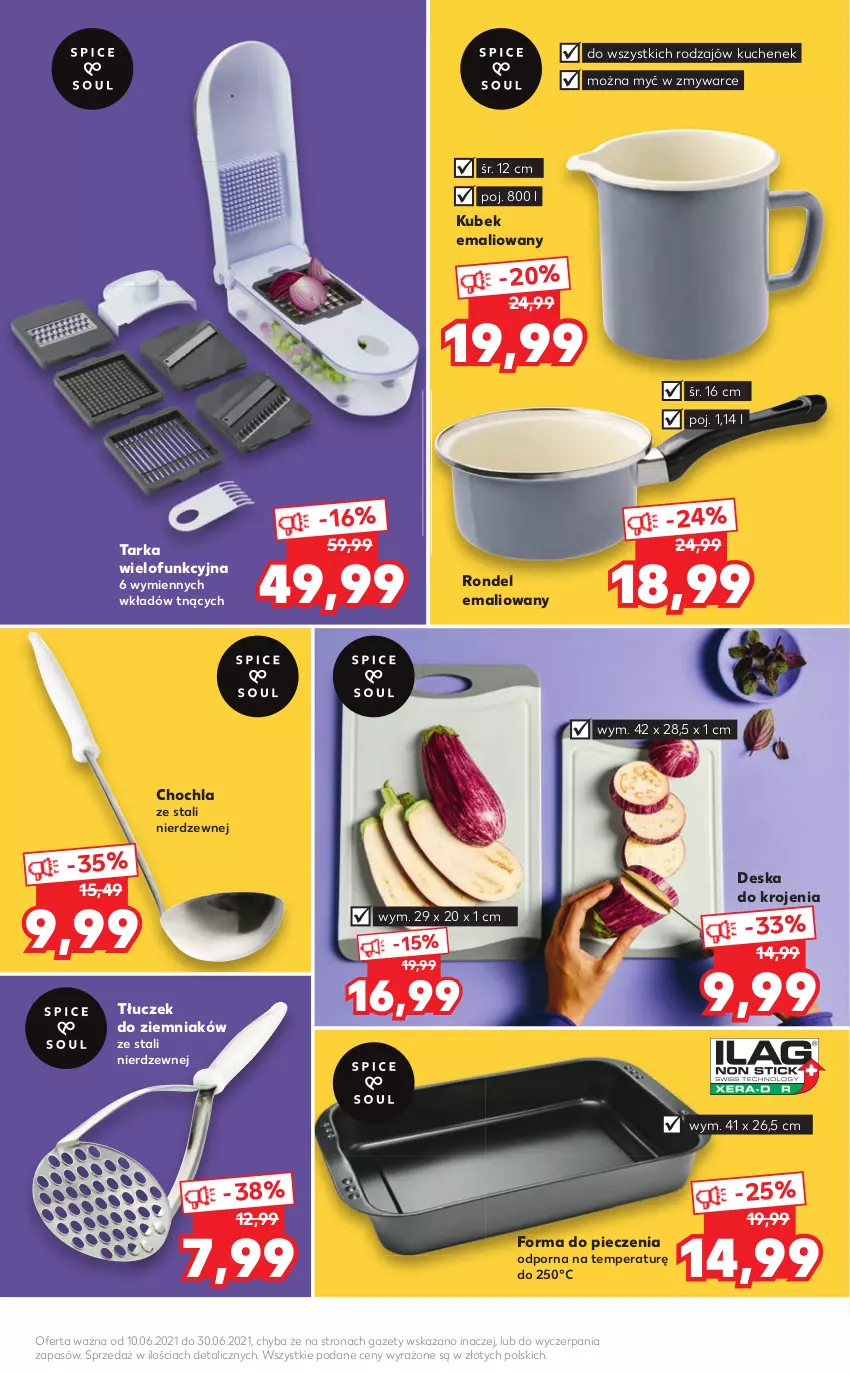 Gazetka promocyjna Kaufland - Oferta specjalna - ważna 10.06 do 30.06.2021 - strona 5 - produkty: Deska do krojenia, Forma do pieczenia, Kubek, Piec, Por, Rondel, Tarka, Tarka wielofunkcyjna, Tłuczek