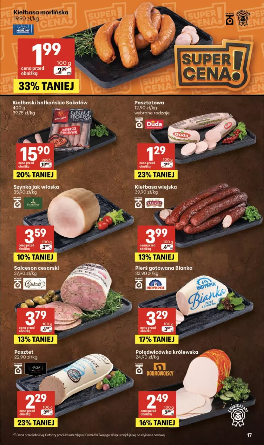 Gazetka promocyjna Delikatesy Centrum - Franczyza DC31 Czwartek - ważna 30.07 do 05.08.2026 - strona 17 - produkty: Bianka, Feta, Kiełbasa, Kiełbasa wiejska, Pasztet, Salceson, Szynka
