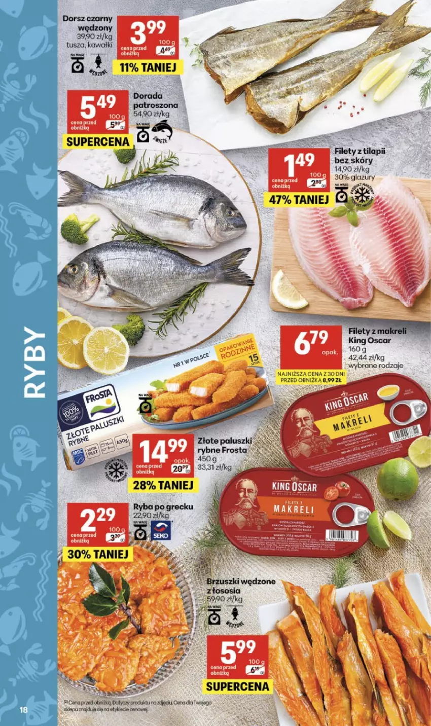 Gazetka promocyjna Delikatesy Centrum - Franczyza DC31 Czwartek - ważna 30.07 do 05.08.2026 - strona 18 - produkty: Dorsz, Frosta, Kawa, Lazur, Ryba, Ryba po grecku, Tusz