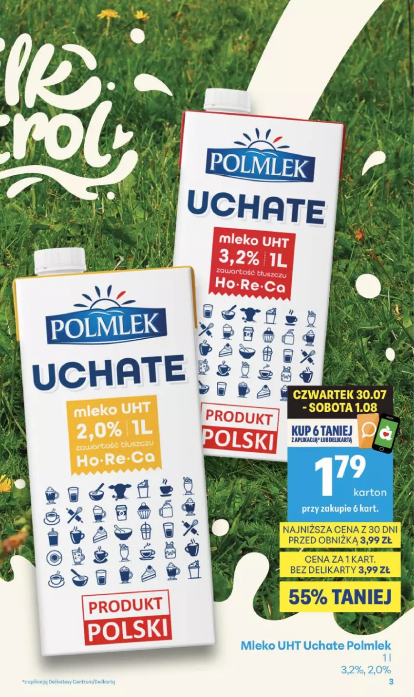 Gazetka promocyjna Delikatesy Centrum - Franczyza DC31 Czwartek - ważna 30.07 do 05.08.2026 - strona 3 - produkty: Mleko, POLMLEK
