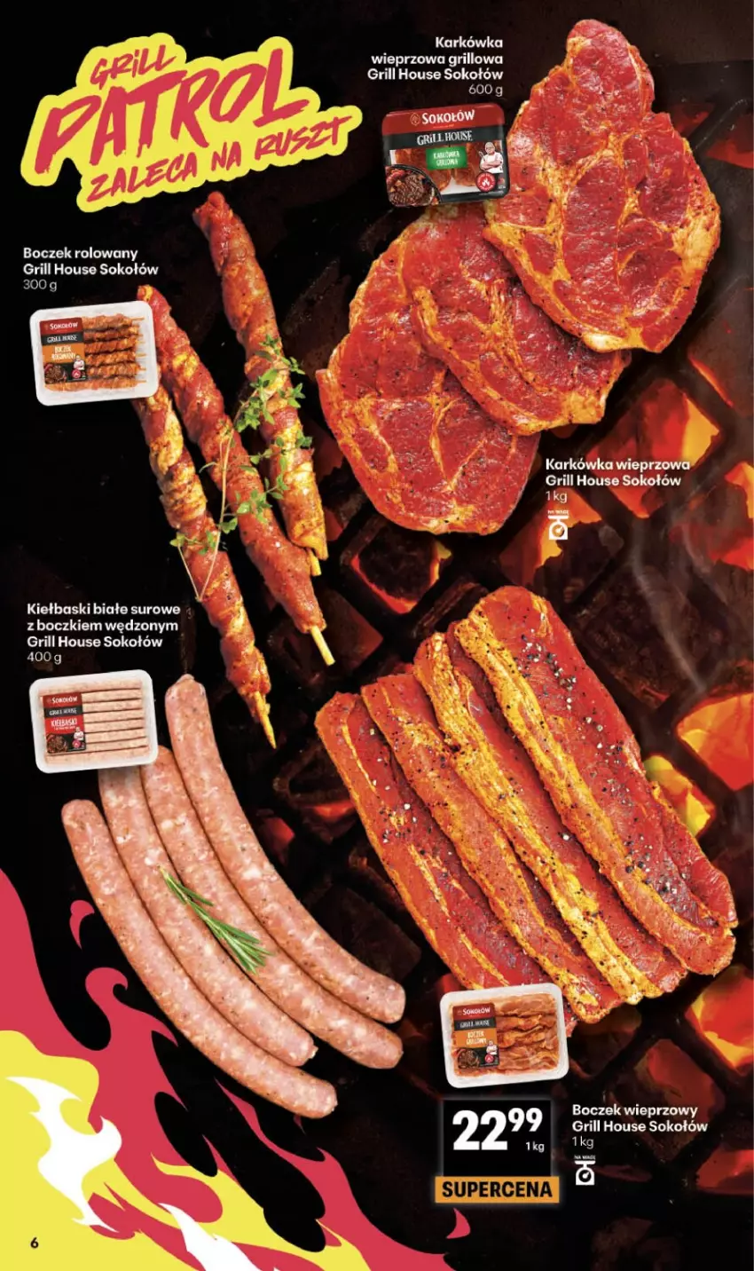 Gazetka promocyjna Delikatesy Centrum - Franczyza DC31 Czwartek - ważna 30.07 do 05.08.2026 - strona 6 - produkty: Grill, Kiełbaski białe, LG, Sok, Sokołów