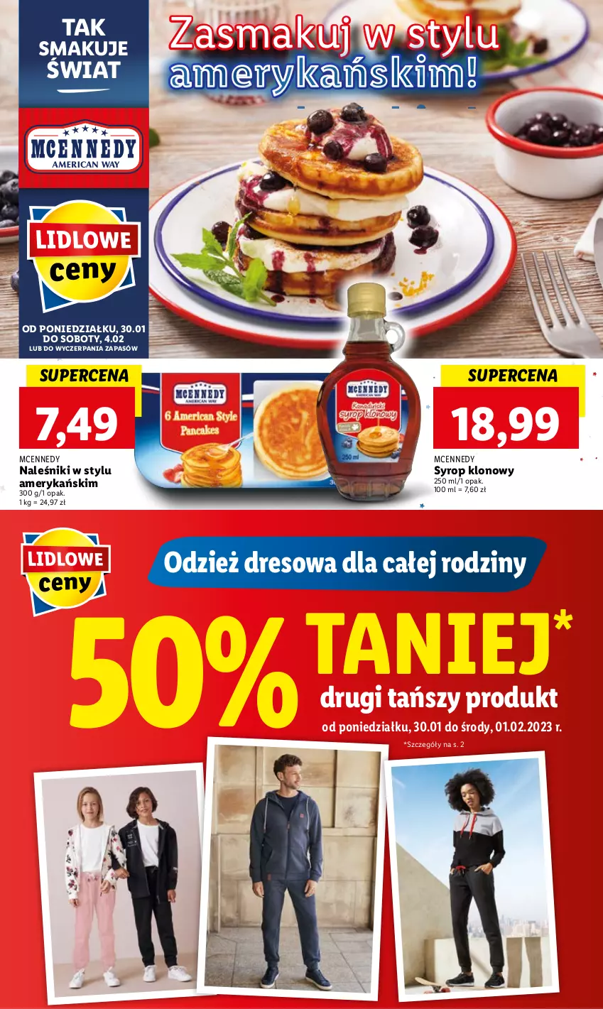 Gazetka promocyjna Lidl - GAZETKA - ważna 30.01 do 04.02.2023 - strona 55 - produkty: Dres, Naleśniki, Syrop