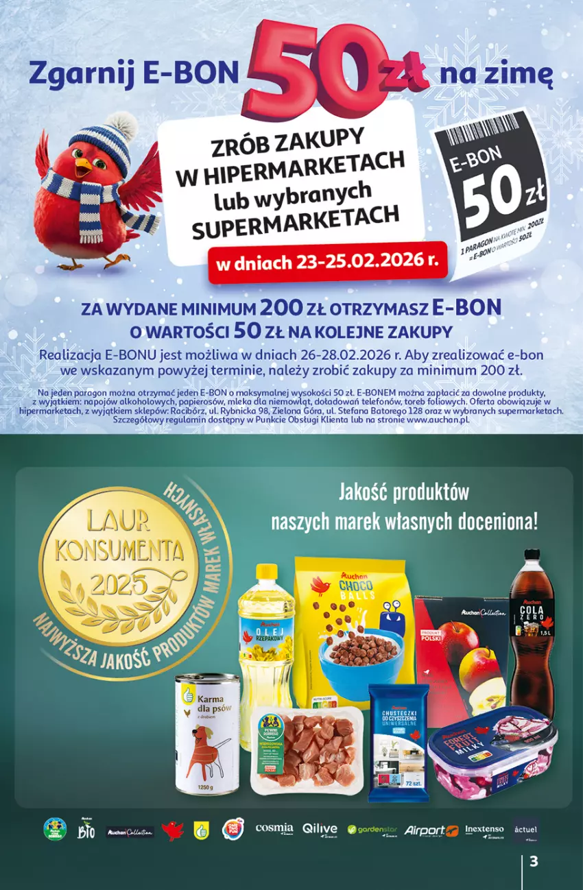Gazetka promocyjna Auchan - Gazetka 30 Lat Hipermarket Auchan - ważna 19.02 do 25.02.2026 - strona 3 - produkty: Fa, Olej, Papier, Por, Sok, Telefon