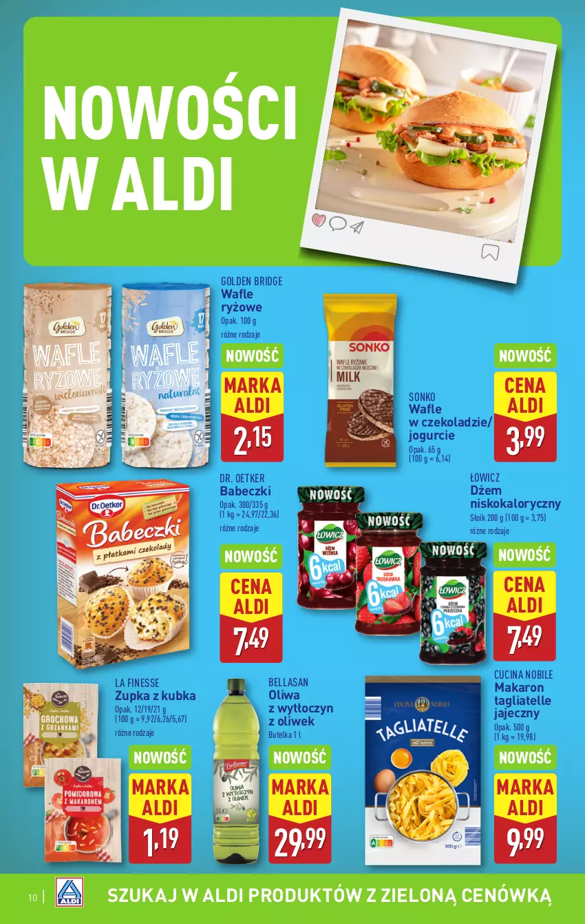 Gazetka promocyjna Aldi - Pełna oferta - ważna 10.03 do 15.03.2025 - strona 10 - produkty: Babeczki, Bell, Bella, Dr. Oetker, Dżem, Makaron, Ryż, Sonko, Tagliatelle, Wafle