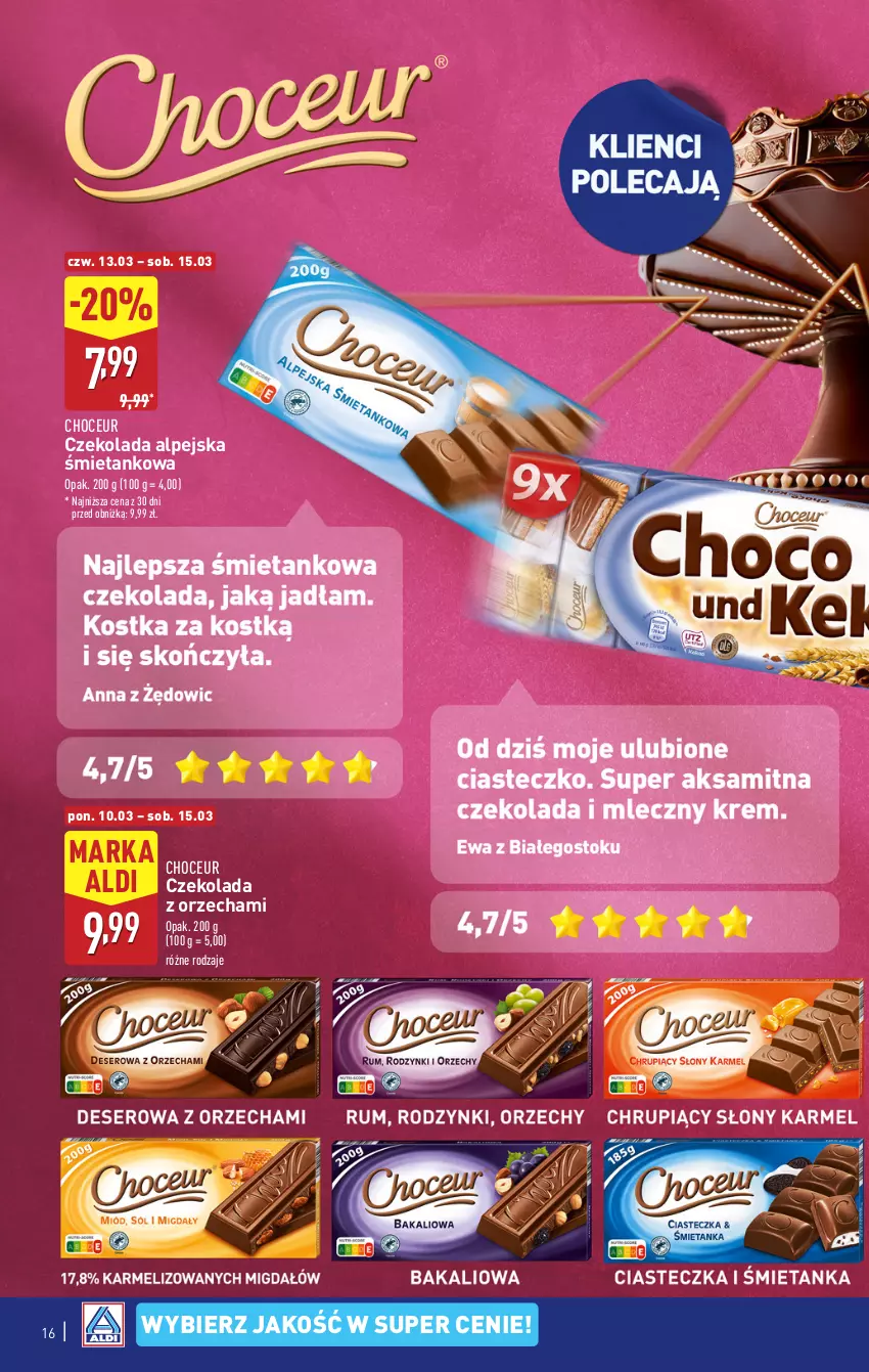 Gazetka promocyjna Aldi - Pełna oferta - ważna 10.03 do 15.03.2025 - strona 16 - produkty: Czekolada