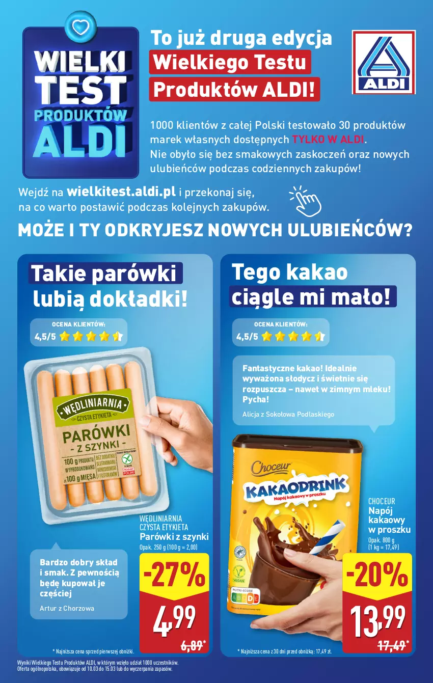 Gazetka promocyjna Aldi - Pełna oferta - ważna 10.03 do 15.03.2025 - strona 18 - produkty: Artur, Fa, Fanta, Kakao, Koc, Napój, Olej, Parówki, Parówki z szynki, Podlaski, Sok