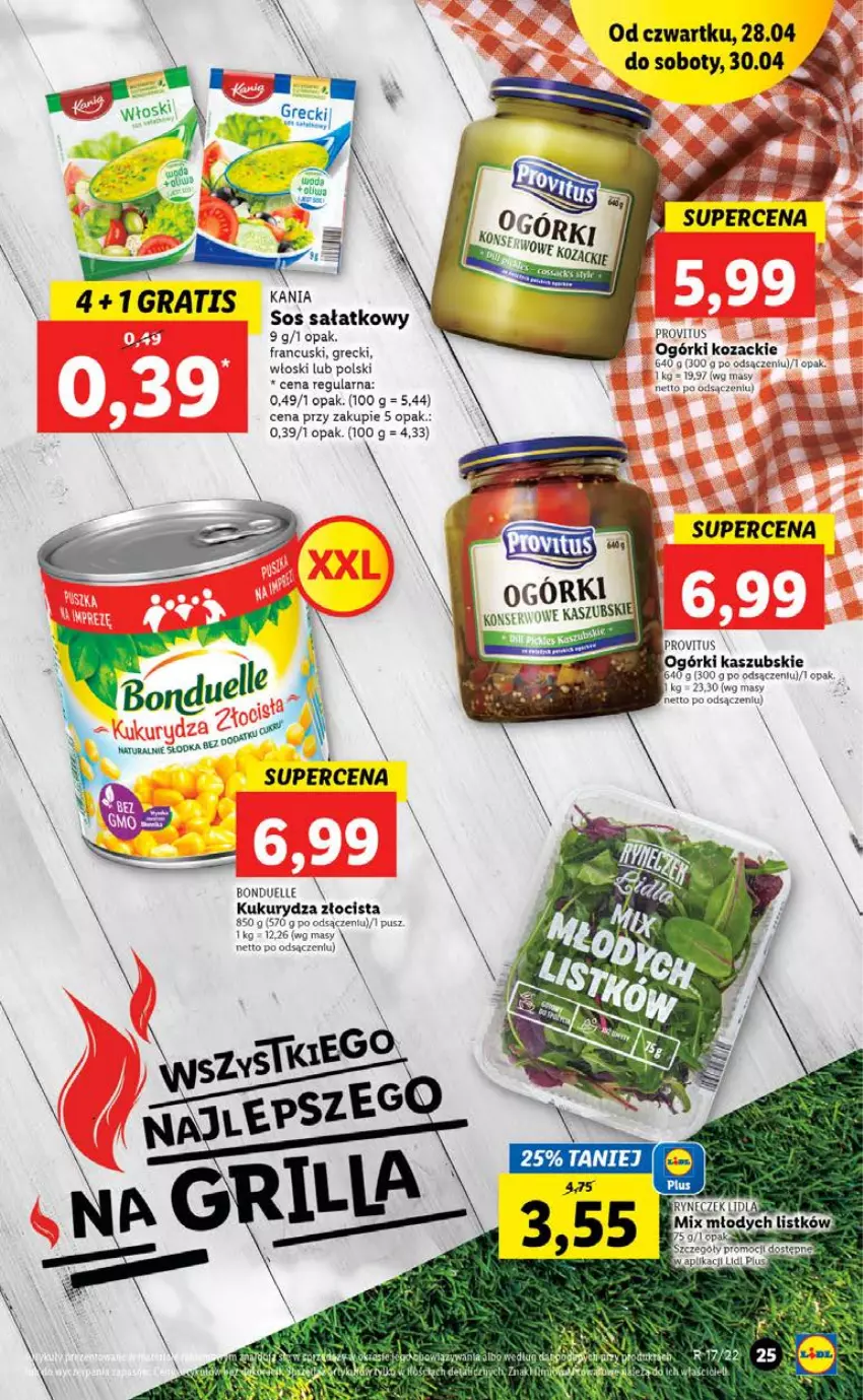 Gazetka promocyjna Lidl - Majówka - ważna 28.04 do 30.04.2022 - strona 25 - produkty: Bonduelle, Kukurydza