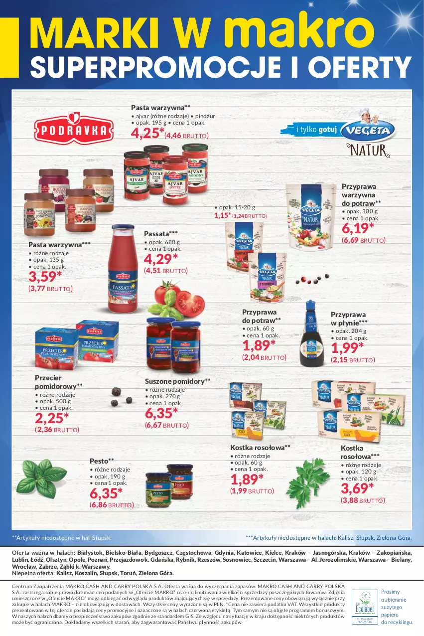 Gazetka promocyjna Makro - [Oferta specjalna] Marki w MAKRO - ważna 06.04 do 19.04.2021 - strona 4 - produkty: Gra, Kosz, Papier, Pasta warzywna, Pesto, Piec, Pomidory, Przyprawa do potraw, Przyprawa w płynie, Przyprawa warzywna do potraw, Rum, Sos, Suszone pomidory, Szal