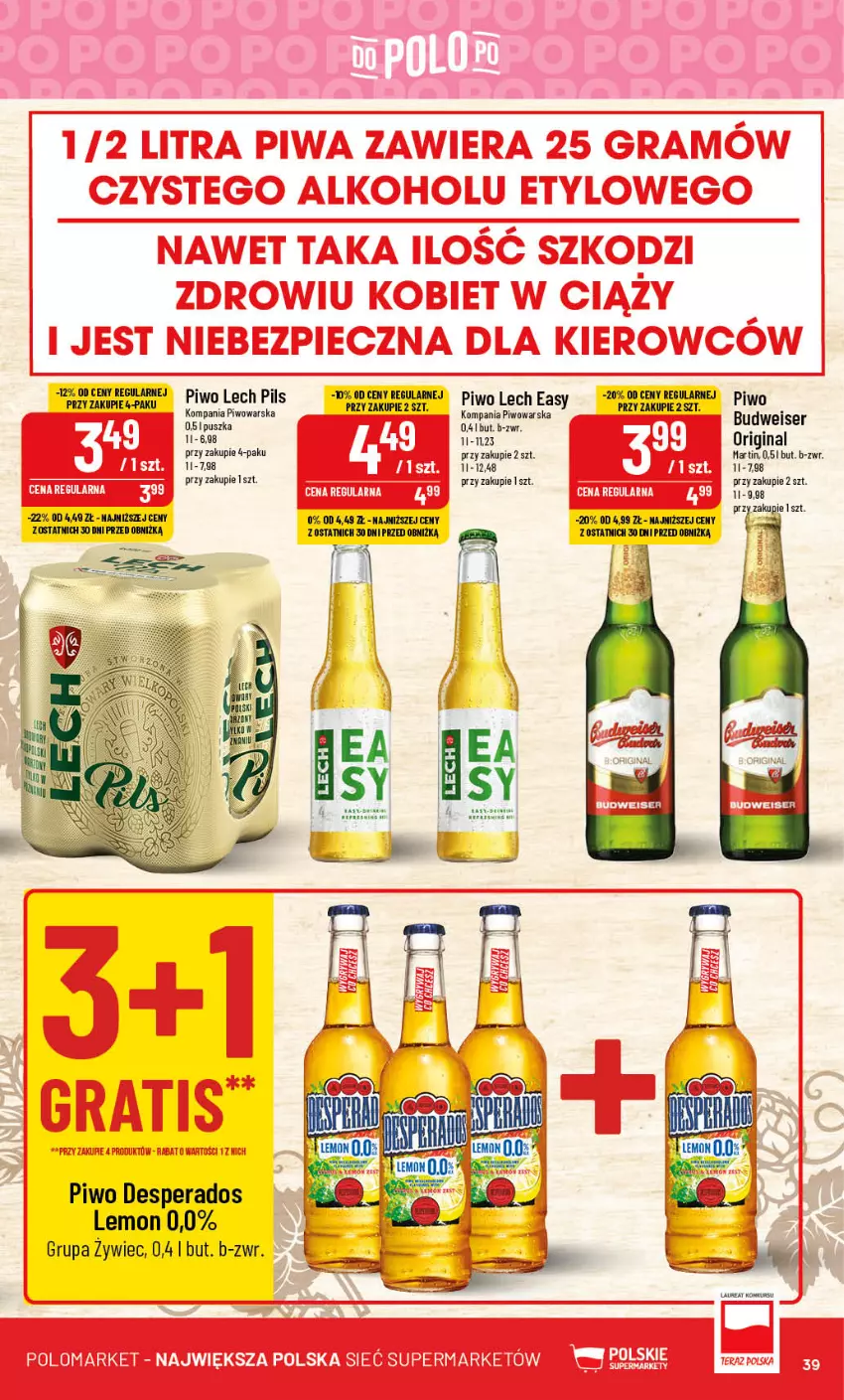 Gazetka promocyjna PoloMarket - Gazetka pomocyjna - ważna 16.08 do 22.08.2023 - strona 39 - produkty: Desperados, Gin, Piwo, Ser