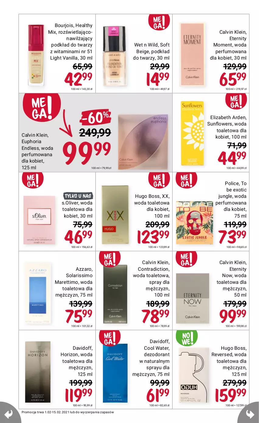 Gazetka promocyjna Rossmann - Luty I - ważna 01.02 do 14.02.2021 - strona 10 - produkty: Azzaro, Calvin Klein, Davidoff, Dezodorant, Elizabeth Arden, Perfum, Woda, Woda perfumowana, Woda toaletowa