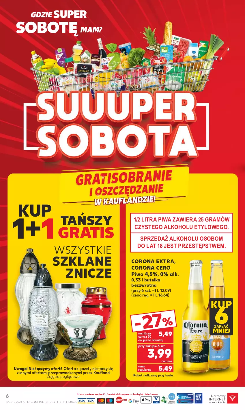 Gazetka promocyjna Kaufland - Gazetka tygodnia - ważna 26.10 do 31.10.2023 - strona 6 - produkty: Corona Extra, Gra, Piwa, Piwo, Waga, Znicz